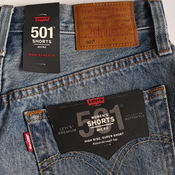 New LEVI'S 501 Micro Shorts - Picture 6 of 11